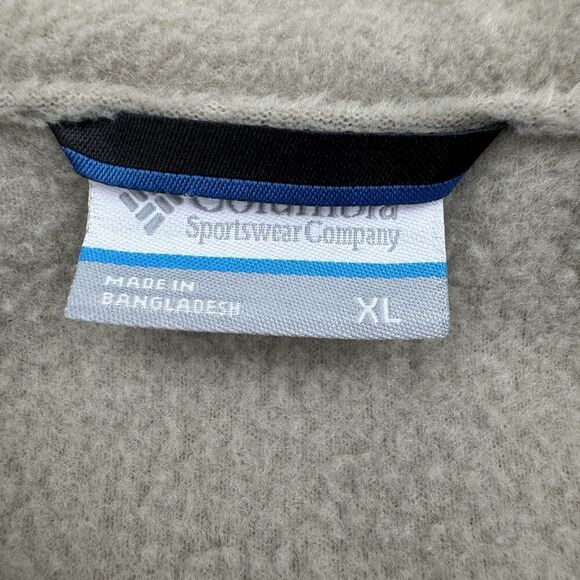 Columbia Tan Brown Fleece Vest Mens Size XL Full Zip - Picture 2 of 8